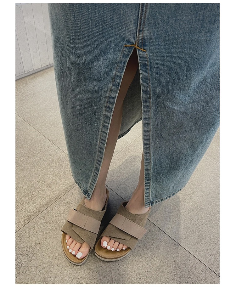 BK勃肯鞋男女款真皮软木底博肯凉拖鞋夏季外穿全牛皮魔术贴一字拖详情19