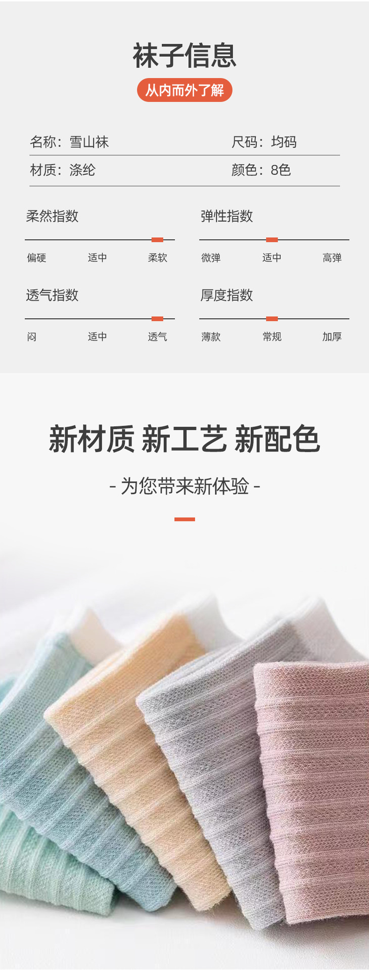 学院风袜子短袜马卡龙色系 女学生可爱舒适透气浅色女袜夏批发详情2