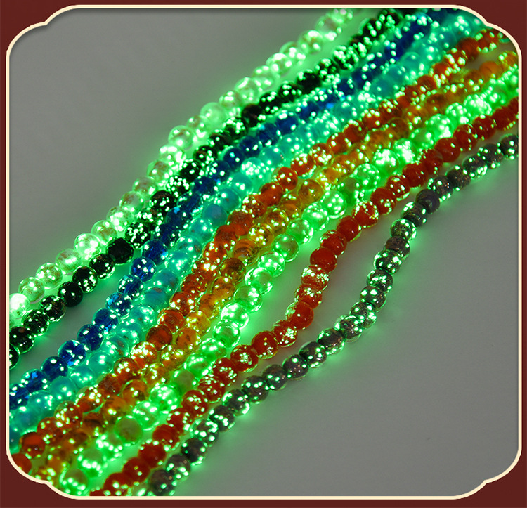 金沙夜光琉璃珠 DIY手链配饰 散珠圆珠荧光串珠 手工制作材料夜光饰品 毛巾赠送详情21