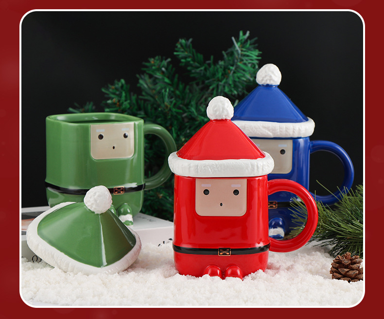 Ceramic Monster Hero ceramic cups, high appearance level, Santa-shaped mugs, advertising water cups, couple coffee cups wholesale pic 9