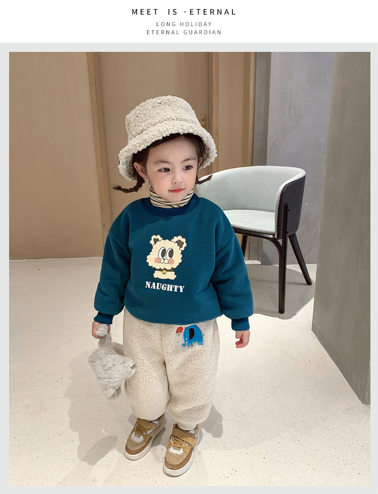 儿童加绒卫衣女童冬季2022新款秋冬韩版百搭上衣小童洋气宝宝冬装详情29