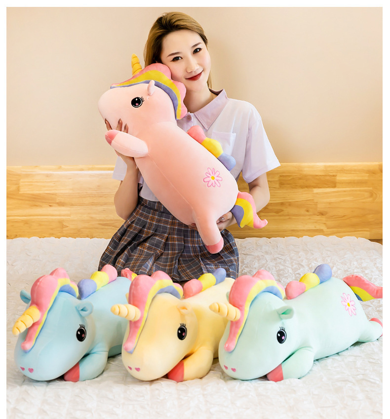 New unicorn throw pillow blanket, cute and girlish, Daisy rainbow unicorn air conditioner blanket, cute doll wholesale pic 18