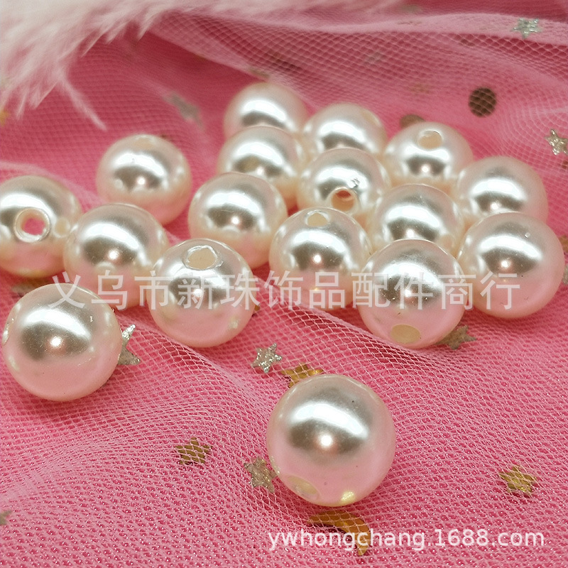 abs imitation pearl round beads with straight holes, no holes, flat bottom, semi-circular, 3mm-40mm imitation pearl DIY accessories pic 6