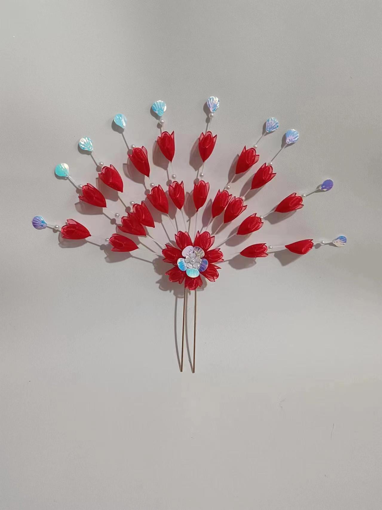 福建泉州浔埔女簪花头饰民族风花围高颜值爆款仿真花泉州簪花新款详情30