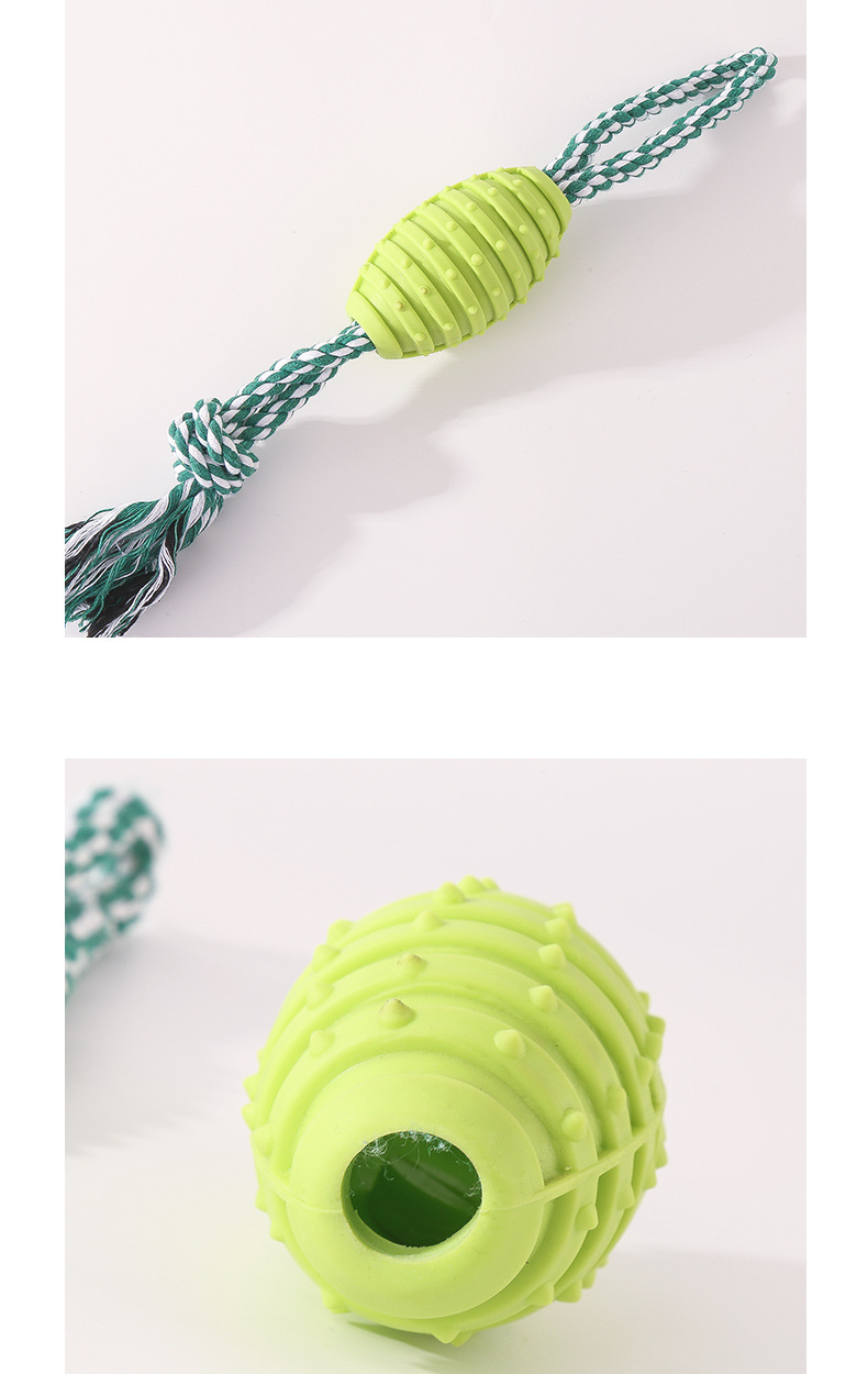 Cross-border dog teething toy rope, large knot, pet deodorizing TPR biting rubber, teeth cleaning and relieving boredom cotton rope ball pic 13