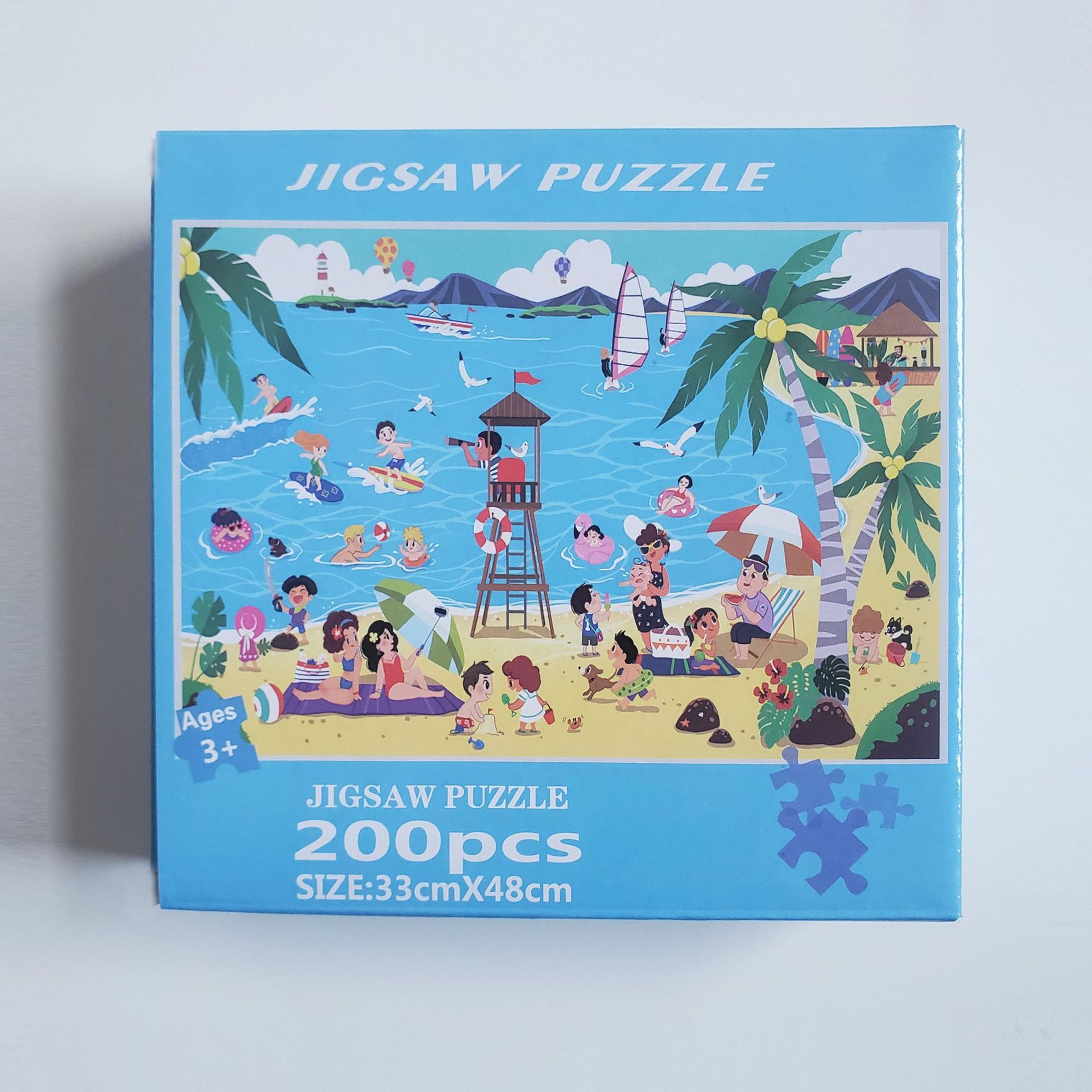 200片库存提高儿童益智力玩具创意平面拼图33 48cm地摊批发详情9