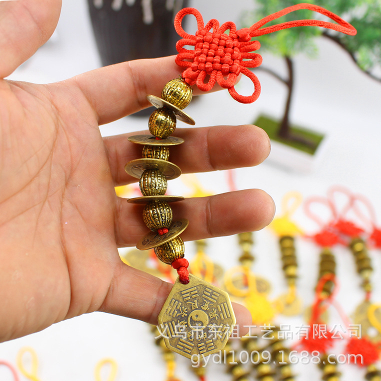 Genuine copper coins, Arhat beads, Five Emperors coins, copper coins, woven Five Emperors coins, pendants, copper coin craftsmanship, hanging signs, and Eight Trigrams plate manufacturers pic 14