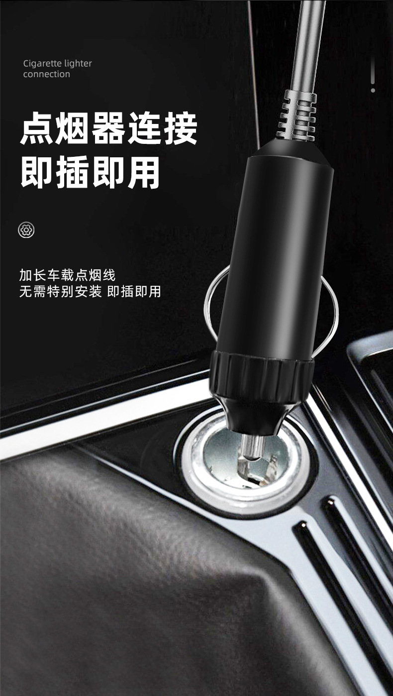 车载充气泵汽车金属带灯气泵充气机带灯照明带胎压表车载车用轮胎充气泵球类打气筒户外应急轮胎打气筒详情9