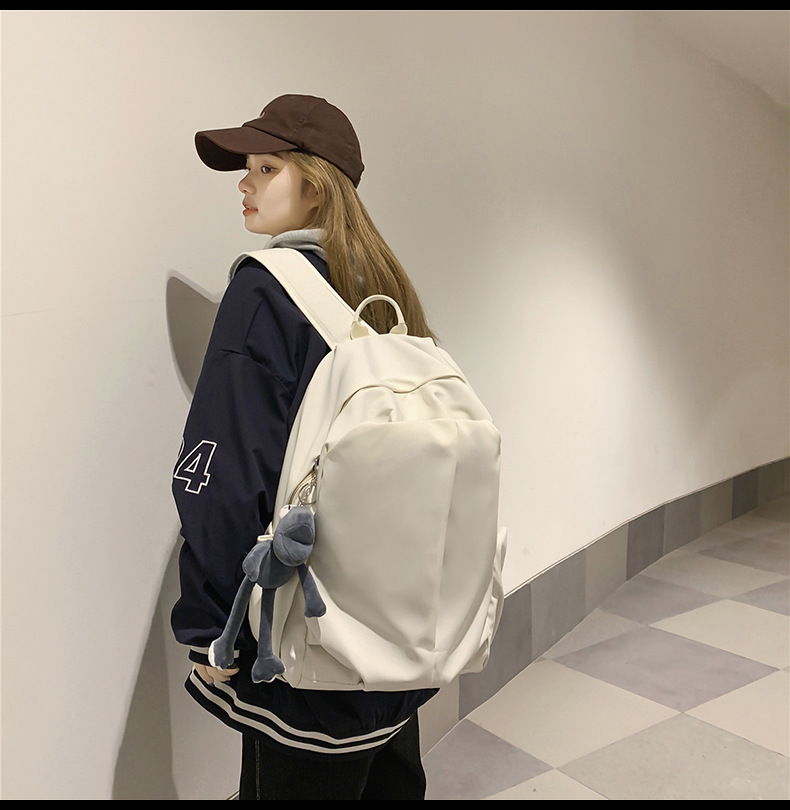 书包男大学生ins潮酷休闲简约大容量双肩包初中生高中生旅行背包详情20