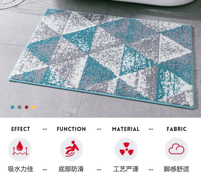大达地垫房间门口浴室吸水家居入户脚垫卫浴垫子家用卧室地毯详情11