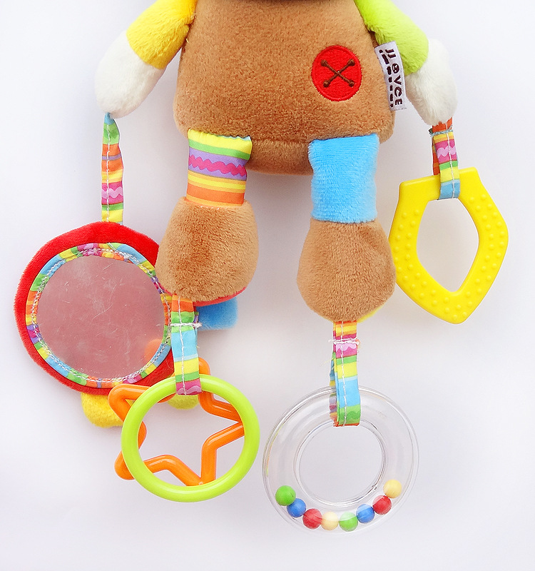 JJOVCE Baby Intelligence Soothing Doll, multi-functional animal bed bell, bed hanger, stroller hanger, baby cloth toy doll pic 29