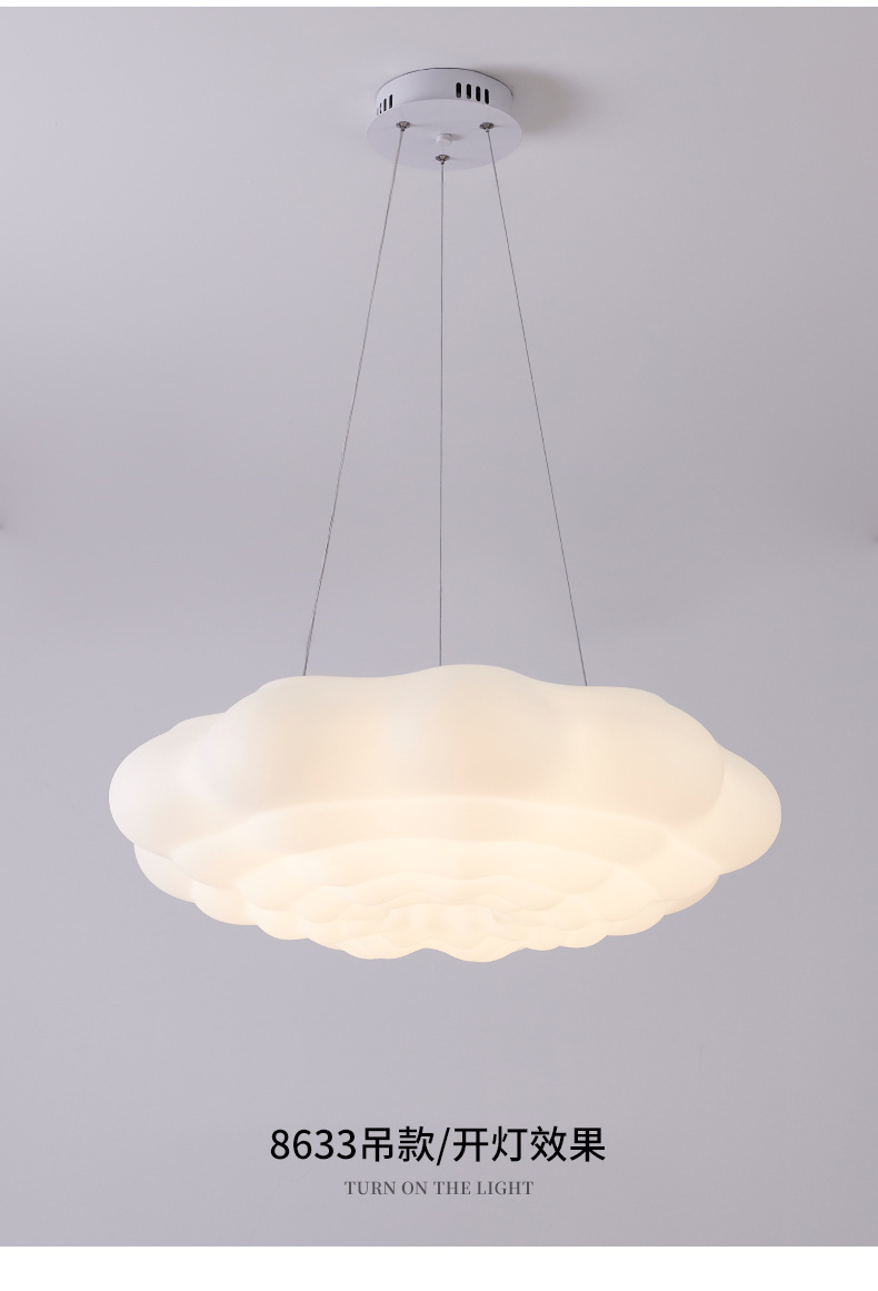 Nube influenciador techo lámpara estilo crema moderno cálido chicos niñas niños luz de habitación luz de dormitorio calabaza luz de red pic 45