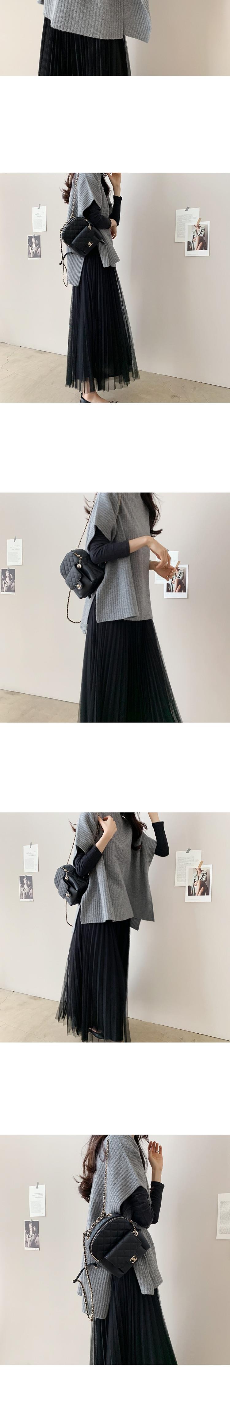 韩国官网优雅轻熟风斗篷毛衣披风外套针织衫女装上衣宽松显瘦大码详情3