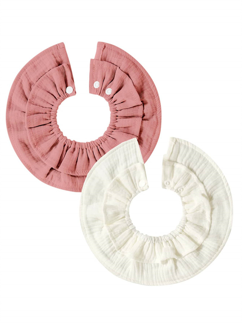 ins Baby saliva wipes, pure cotton gauze bib, 360-degree rotatable baby flower bib, anti-spitting milk pic 2