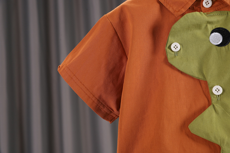 男童夏季短袖衬衫套装1-5岁男宝宝新款卡通开衫女童夏装儿童衣服详情8