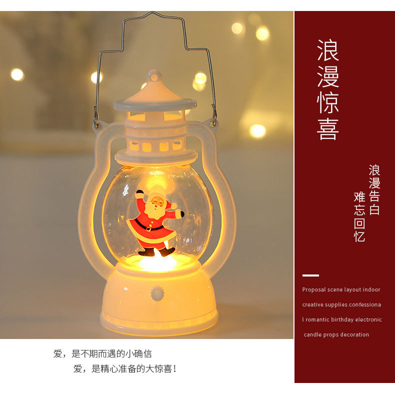 Christmas decorative wind lamps, portable led small oil lamps, illuminated horse lanterns, shopping mall decorations, gifts, scene arrangements, hanging ornaments pic 3