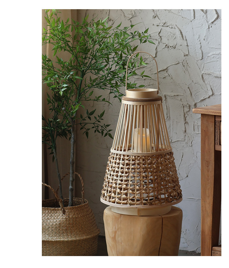 Large quantity discounts are available. Wooden wind lanterns, new Chinese-style candles, candlesticks, high-end lanterns, wabi-sabi style model room pic 5