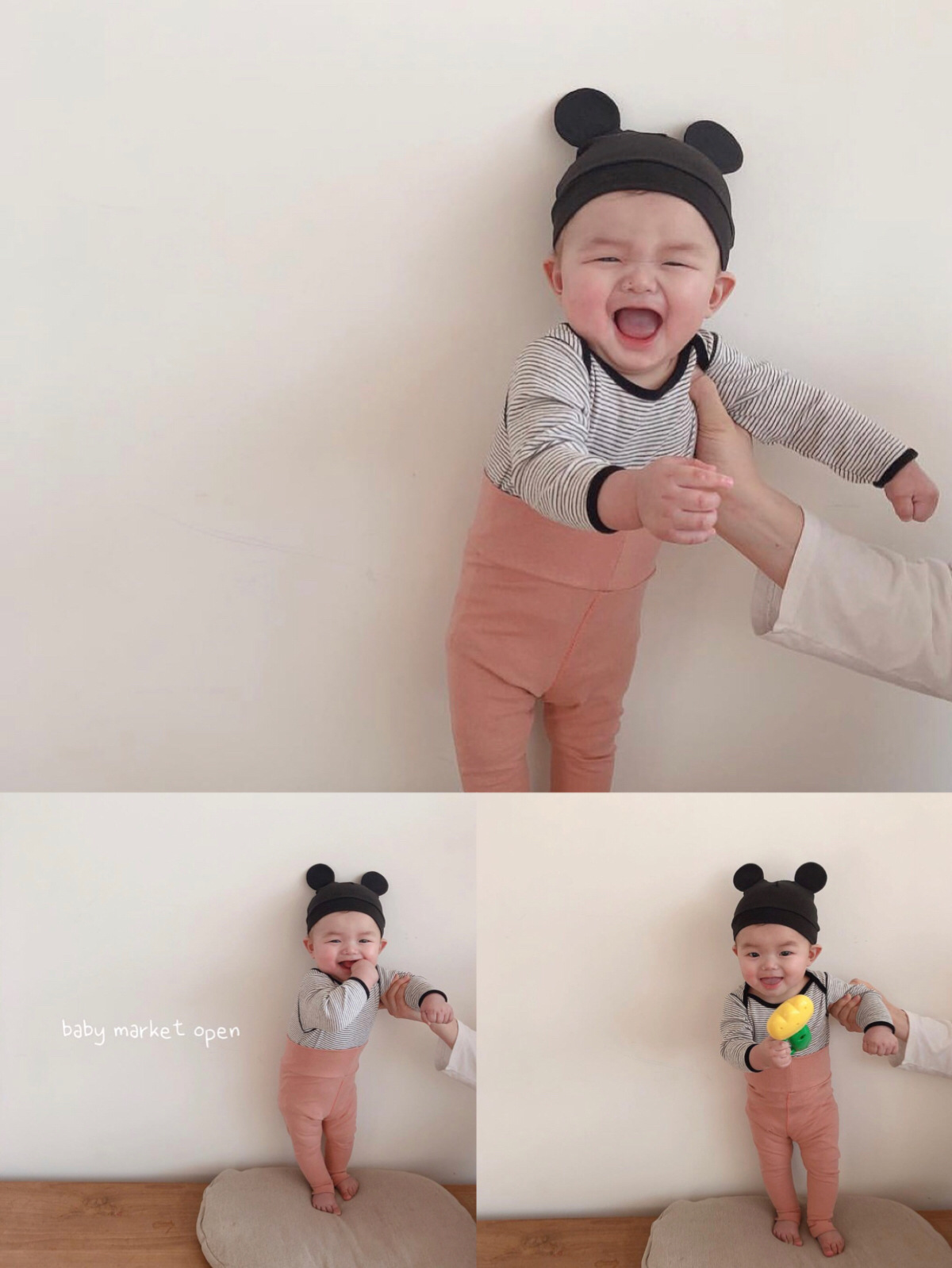 Versión coreana super moe baby hat 100 días para hombres y mujeres bebé lindo gorro de orejas grandes pic 1