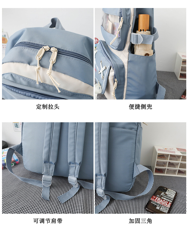 New student schoolbag, Japanese-style cute and fresh girl backpack, large capacity for junior high school students, trendy backpack for primary school boys pic 42