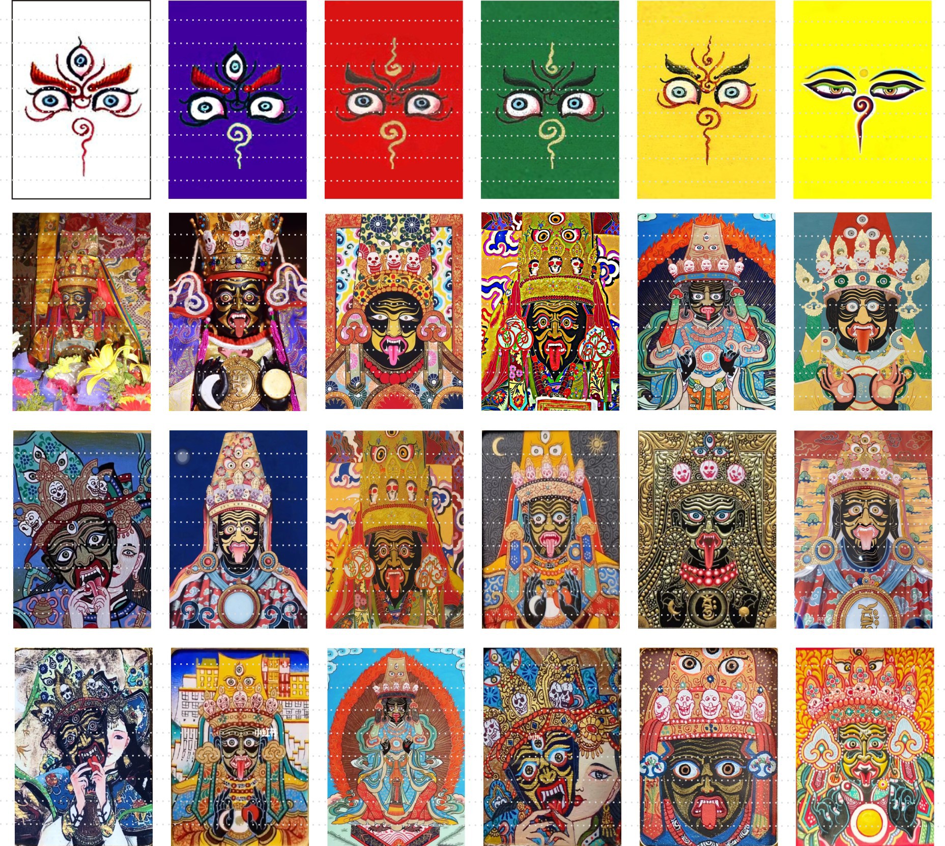 长方时光宝石扎基拉姆六字真言九尾狐唐卡五路财神八大守护项链详情3