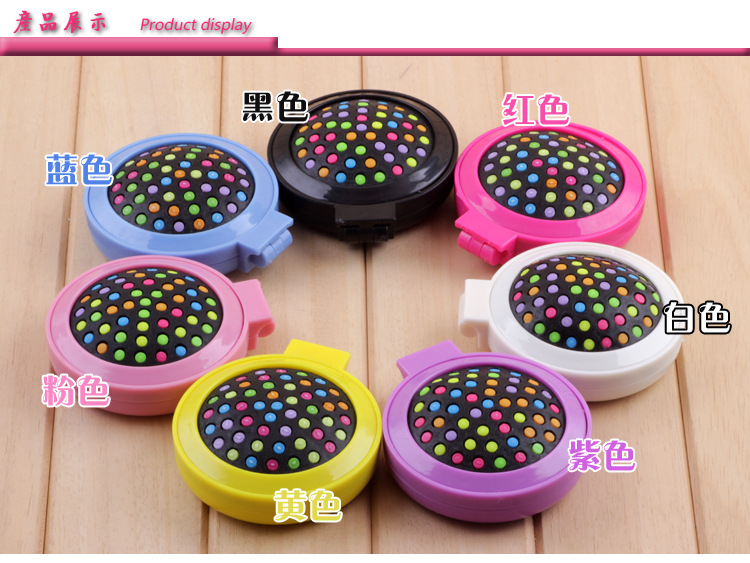 紈媚直供彩虹迷你翻蓋式鏡梳氣囊梳子創(chuàng)意便攜式折疊鏡子梳按摩梳詳情2