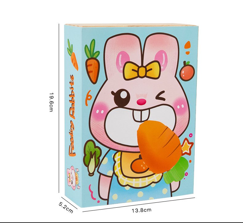跨境新品儿童创意木制立体动物宝宝早教益智玩具兔子喂食游戏道具详情11