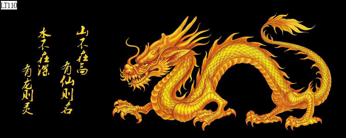 Fish tank aquarium decorative landscape background painting, pp material without glue, dragon background painting, two dragons playing with a pearl, dragon Roaming the world painting pic 10