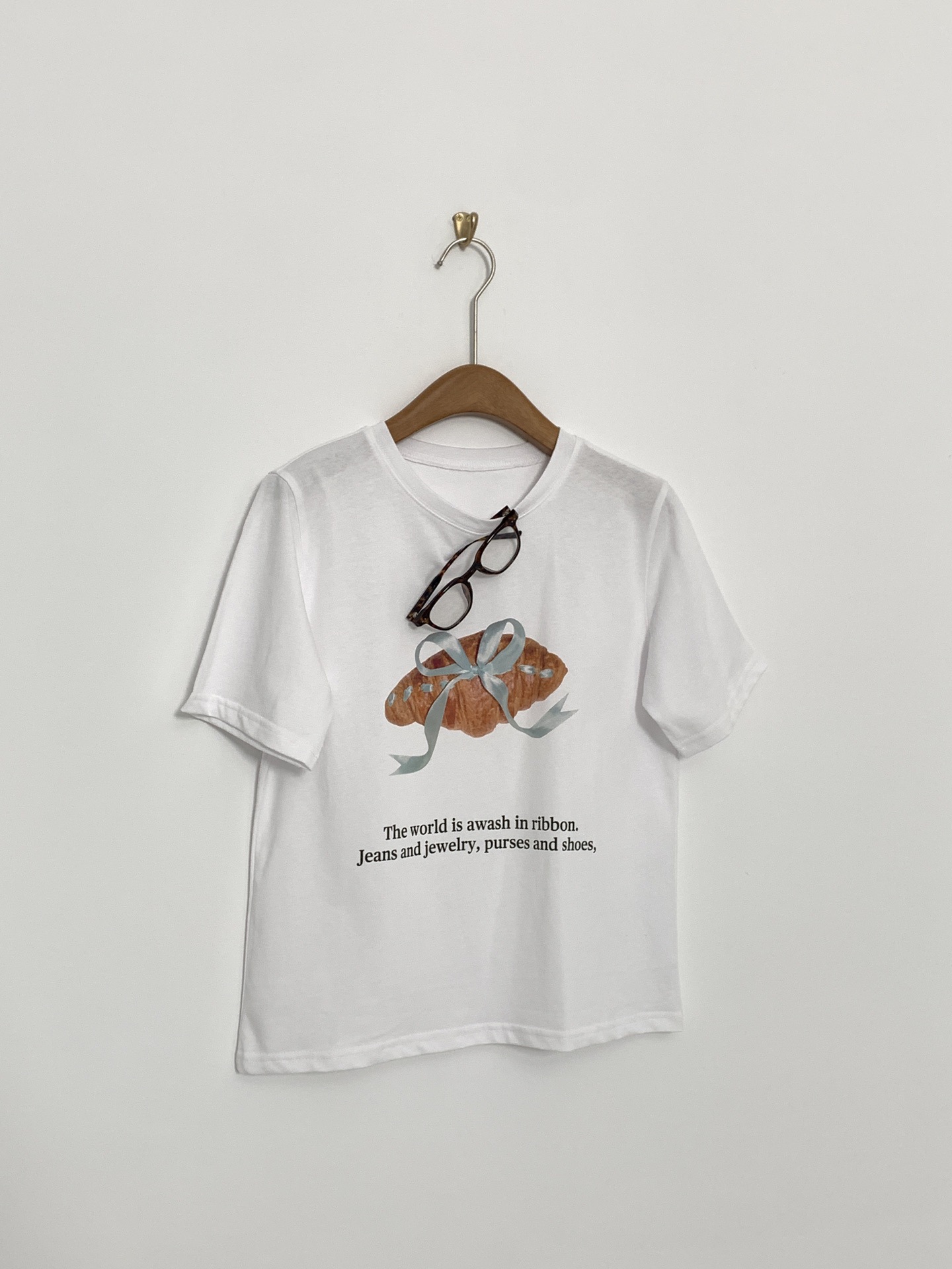 现货 高品质宽松T恤女春夏上衣正肩纯棉短袖夏季设计感韩系打底衫详情9