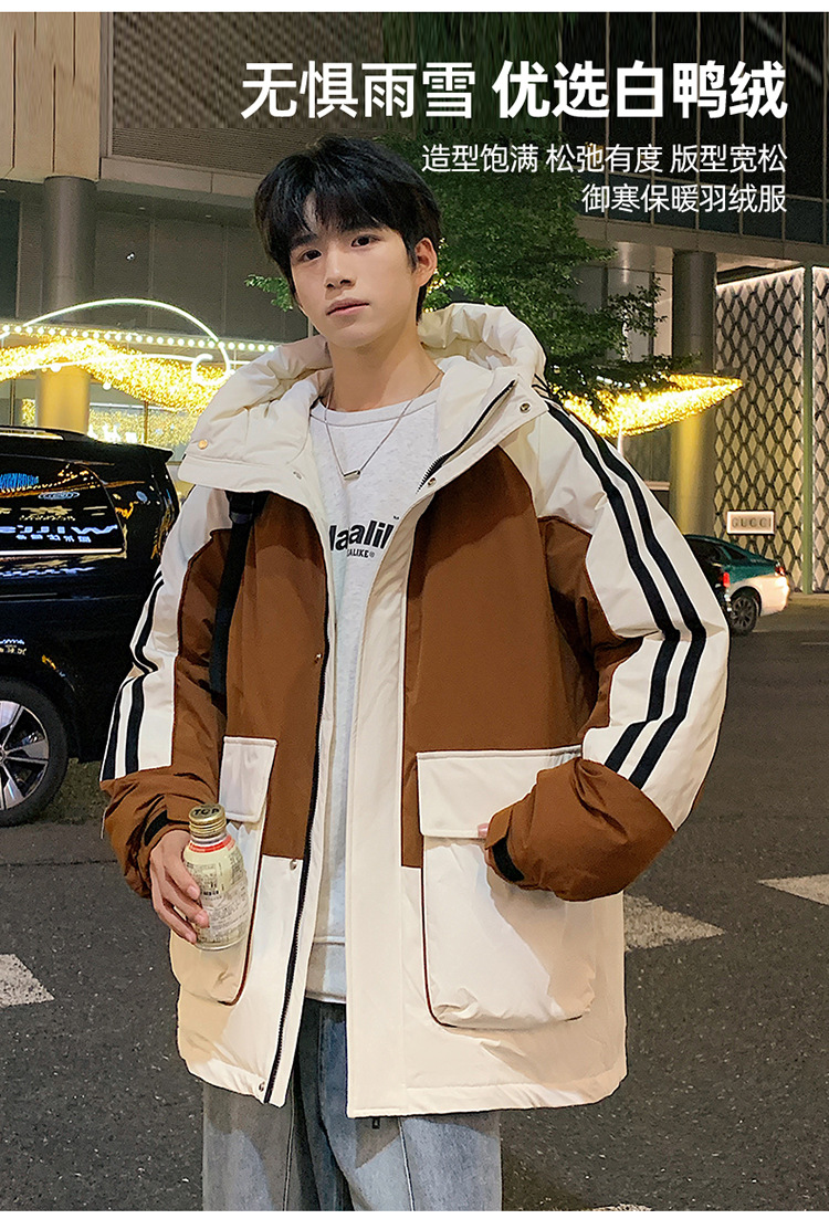 90%白鸭绒羽绒服男高品质新款外套男情侣加厚保暖宽松休闲服男装详情3