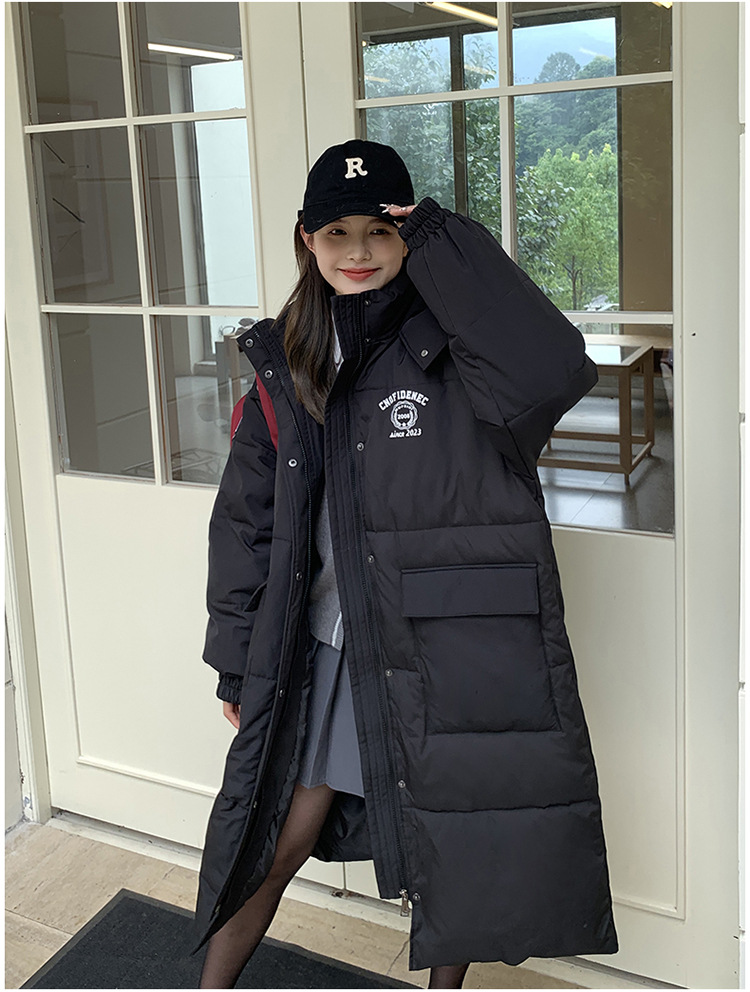 宽松羽绒棉服女2023冬新款韩版面包服中长款遮肉显瘦时尚棉袄外套详情23
