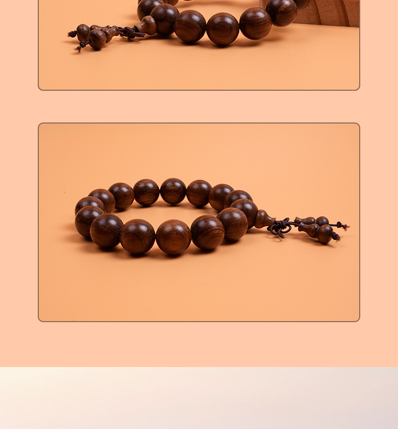 Single-circle large-sized rosewood Buddhist prayer beads and cultural play bracelets for both men and women pic 10