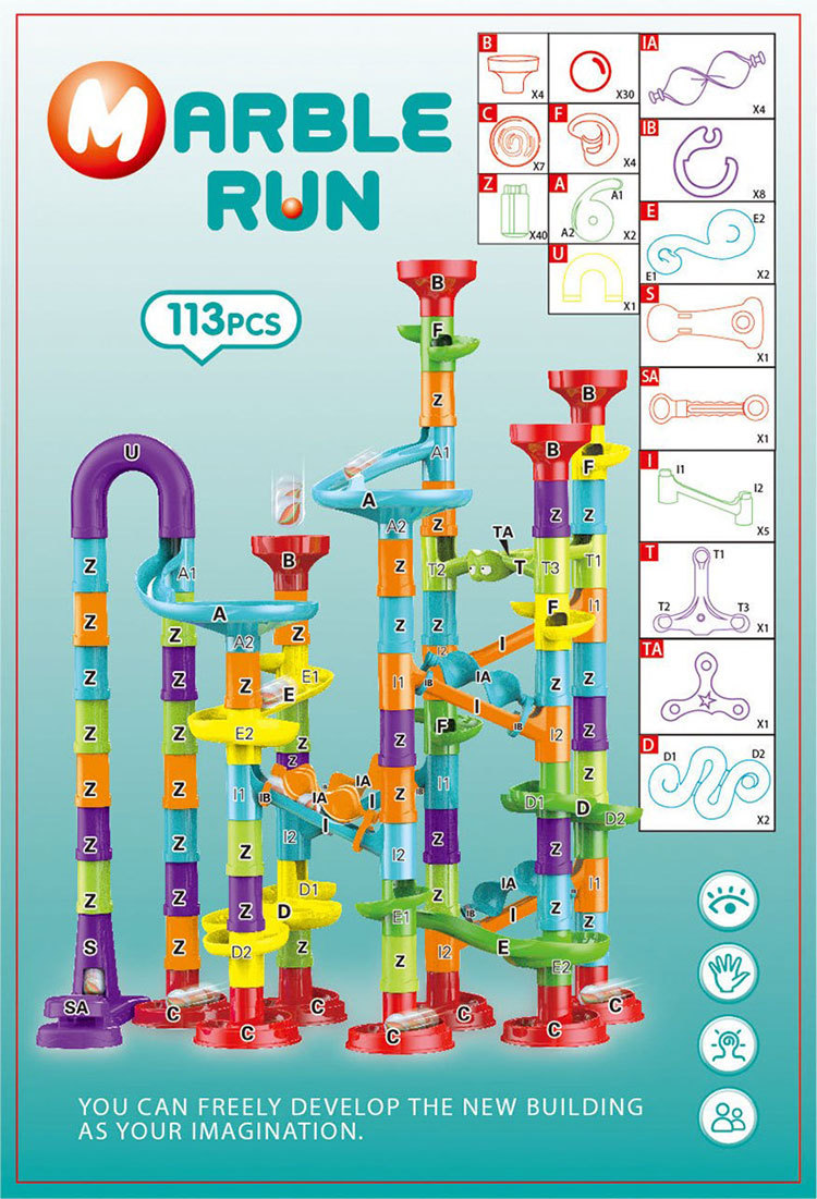Nuevo juguete de puzzle bebé catapular mutante slide bloque de construcción ensamblado bloques de construcción tridimensional laberinto de tuberías juego de enseñanza temprana pic 18