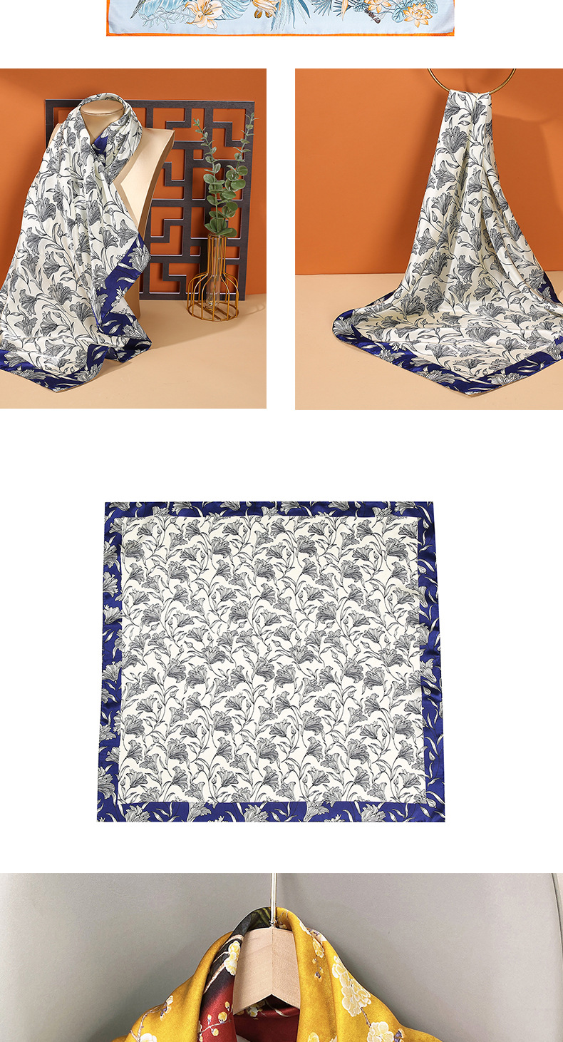 Silk scarves, new and versatile mulberry silk scarves, wholesale 70 square scarves, decorative scarves, summer souvenirs pic 20