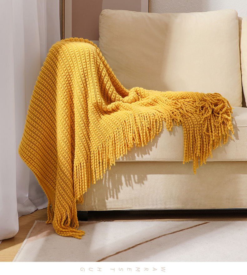 Sofa blanket, cover blanket, office nap air conditioning blanket, bean blanket, knitted blanket, Bohemian nap blanket, bed end blanket pic 11