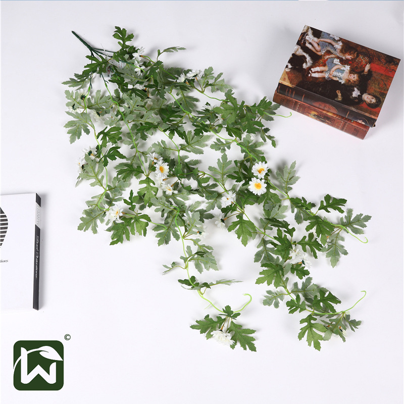 Artificial plants, leafy green plants, vines, green vines, wall-hung plastic artificial flowers, wedding interior decoration sunflowers pic 25