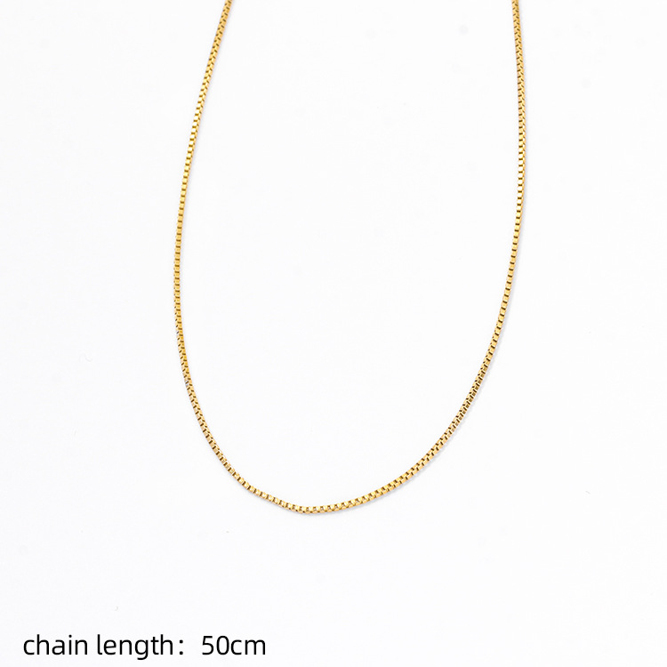 Niche design, personalized titanium steel necklace, collarbone chain, cold female style, golden DIY accessory, bare chain, hanging accessory pic 12