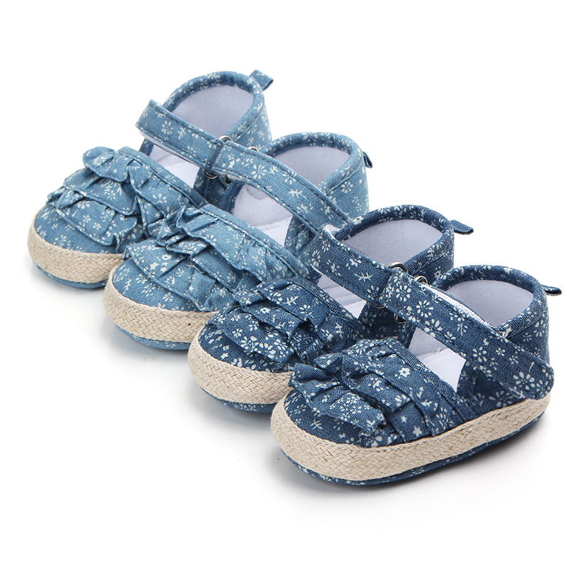 Autumn lace baby shoes, soft-soled baby shoes, learning shoes, indoor anti-slip factory direct sales 0968 pic 1