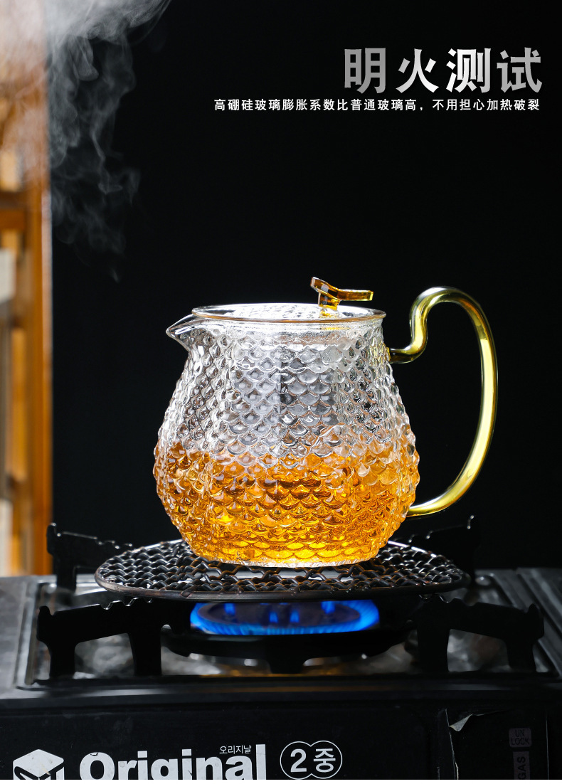 Creative and distinctive teapots, heat-resistant flower teapots, multi-color cups, daily health-preserving teapots, gift tea sets pic 4