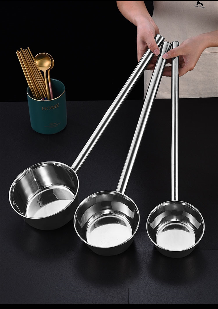 304不锈钢水瓢加长柄特厚勺子水舀子厨房食堂打粥大汤勺汤瓢水勺详情13