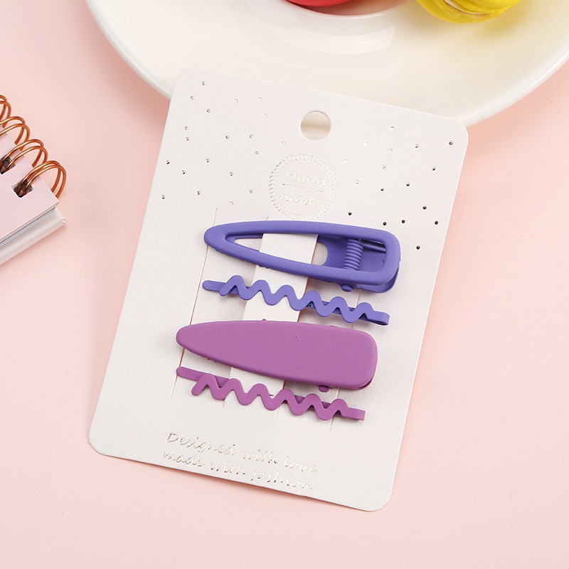 新款AB款发夹 马卡龙糖果色女式发饰5cm树脂鸭嘴夹头饰简约刘海夹详情9