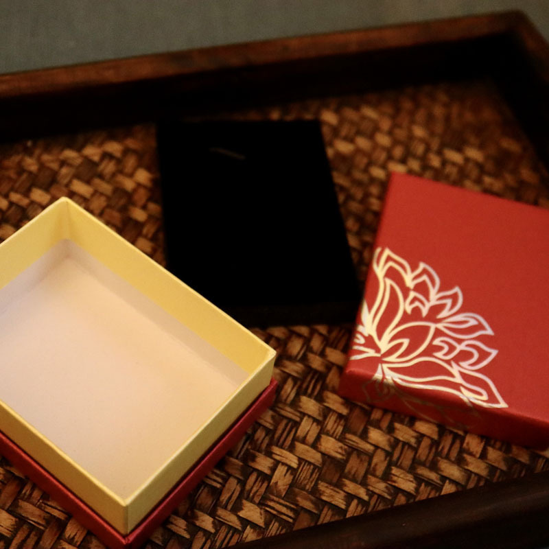 Red lotus packaging box, gift box, bracelet, handle, earrings, necklace, ring, universal gift box pic 10