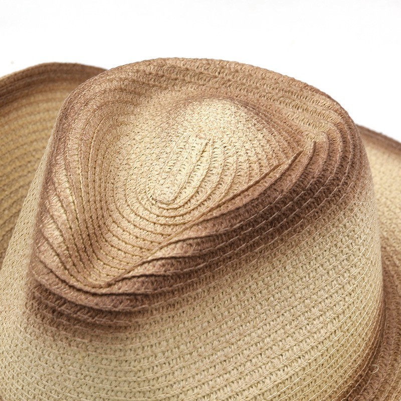 Spring and summer Bohemian-style western cowboy straw hat cross-border trade foldable windproof rope Tibetan top hat pic 15
