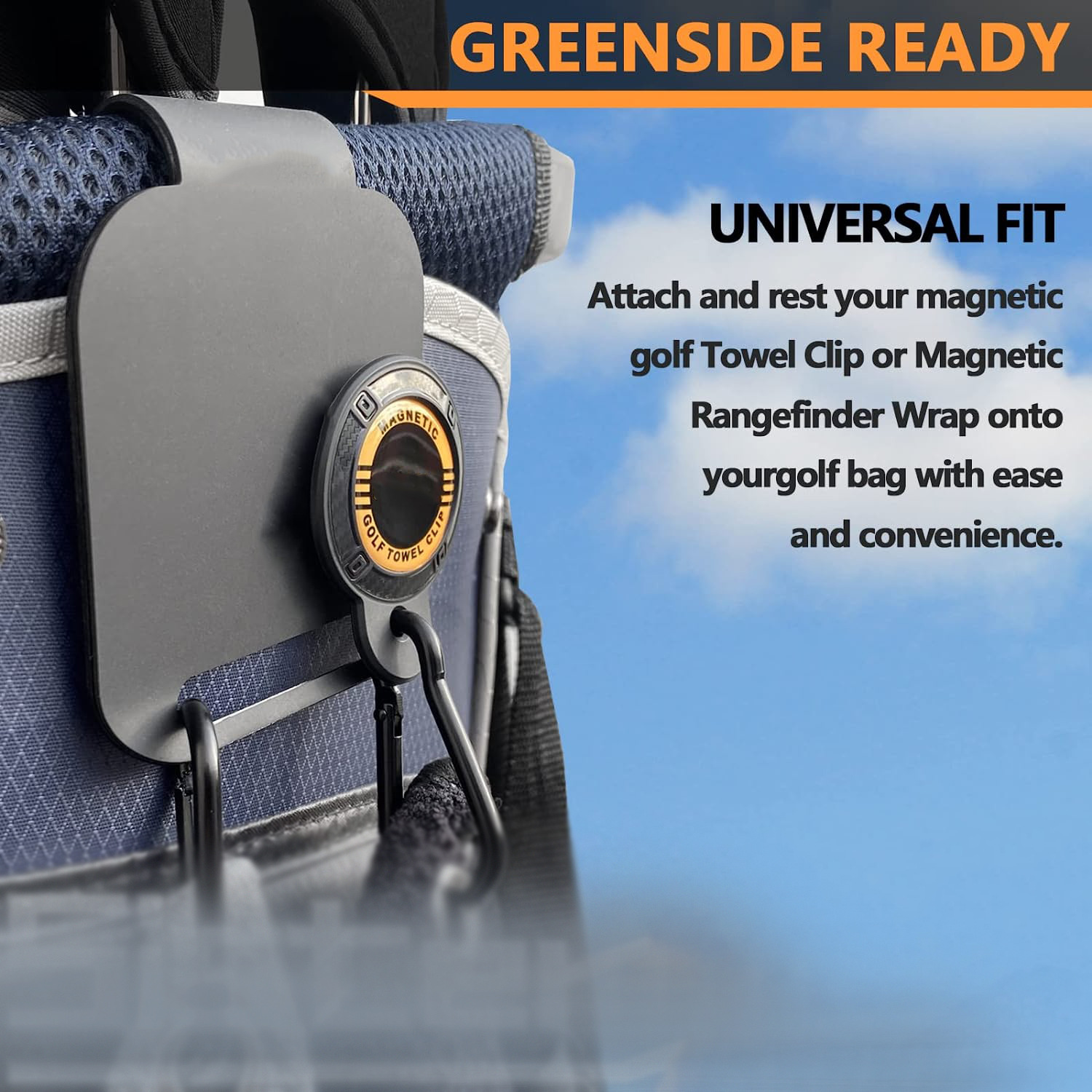 现货高尔夫金属包夹磁吸背夹便携球包创意三合一金属夹黑色帽夹详情8