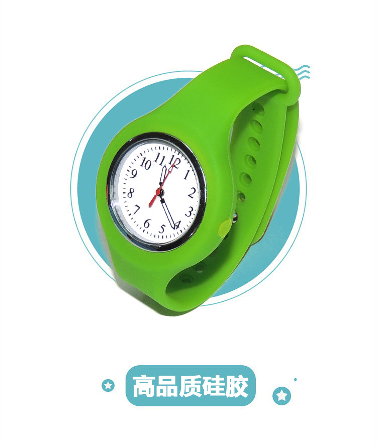 纯色硅胶石英手表儿童礼物学生礼品多色腕表厂家现货供应跨境电商详情3