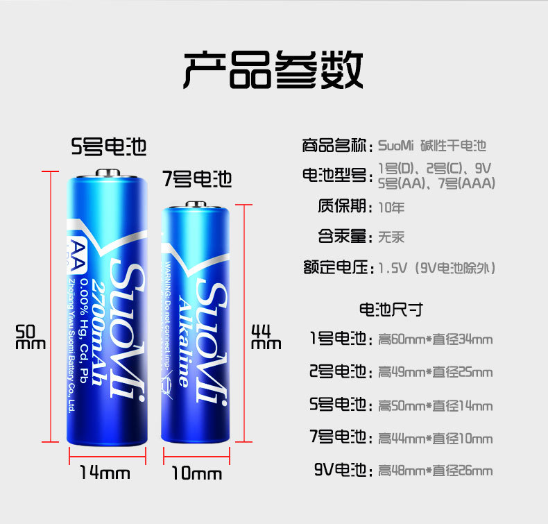 Alkaline No. 5 batteries, No. 7 dry batteries, candle lamp batteries, factory export exclusively for WERCS certification pic 5