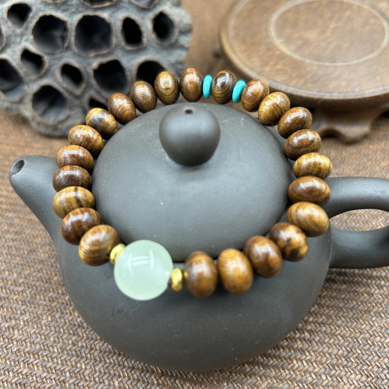 黑檀血檀木算盘珠夜光珠手串直播引流款檀香木文玩佛珠手串批发详情8