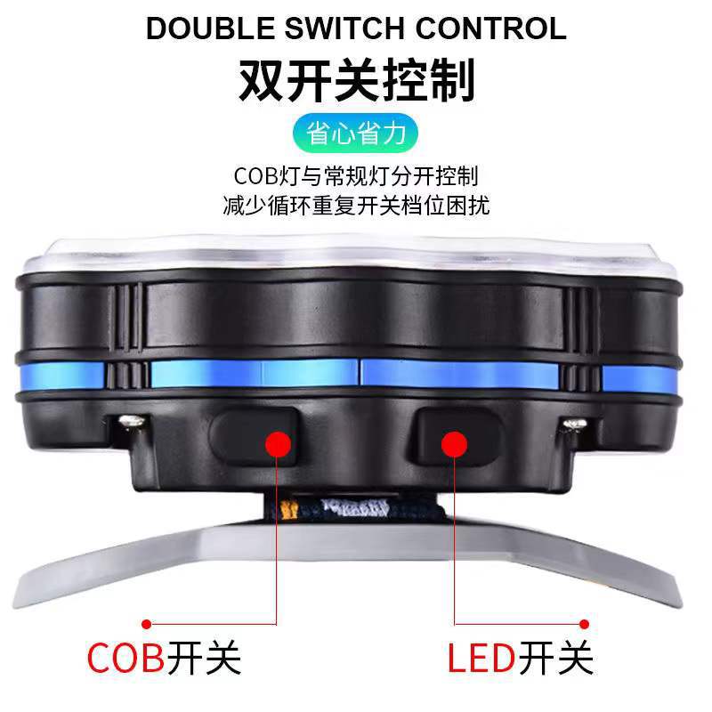 Wholesale of cross-border 8-lamp COB head-mounted headlamps with USB charging and outdoor long-range led high-intensity headlamps pic 2