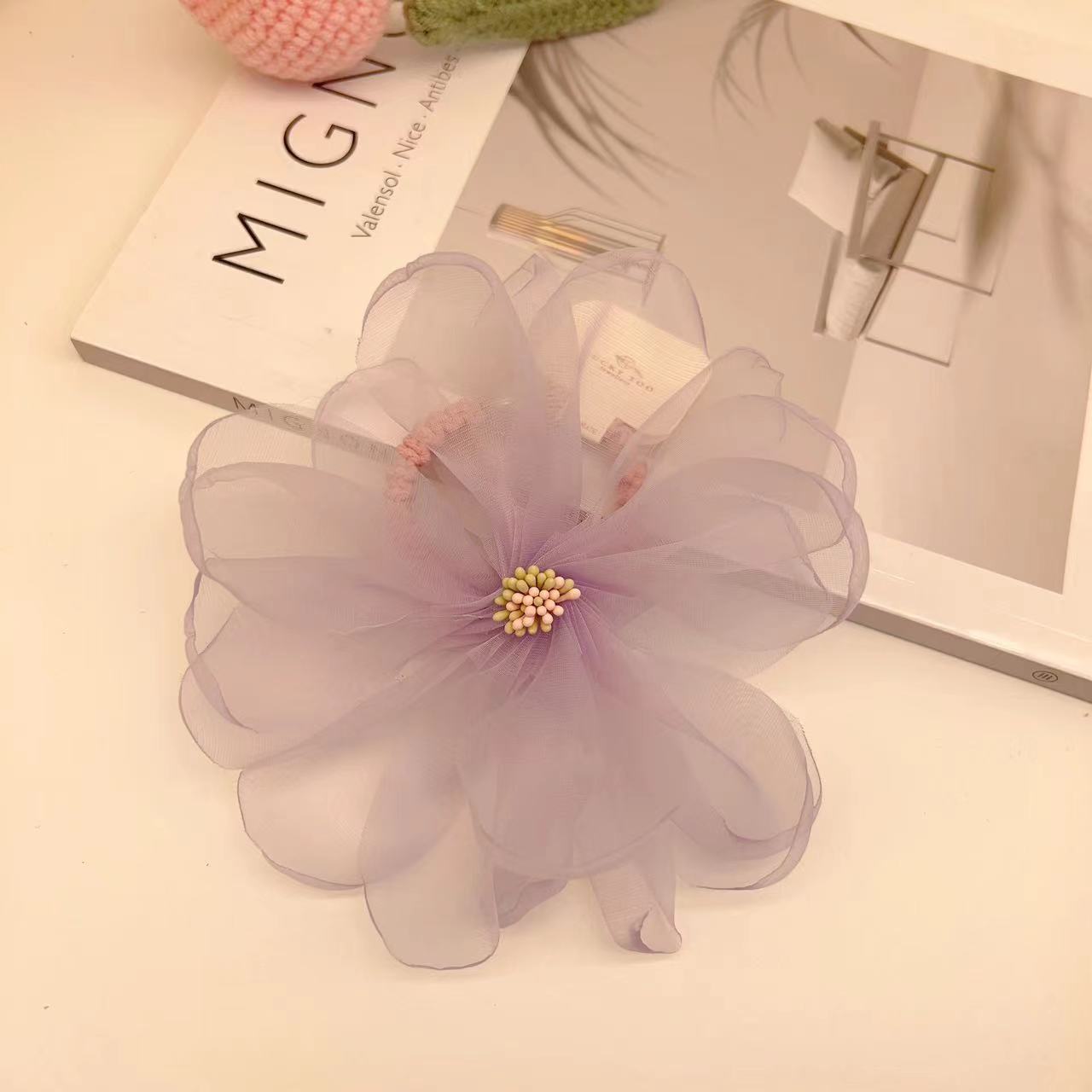 发绳LT10406新款气质莎莎大荷花超仙发饰发绳详情2