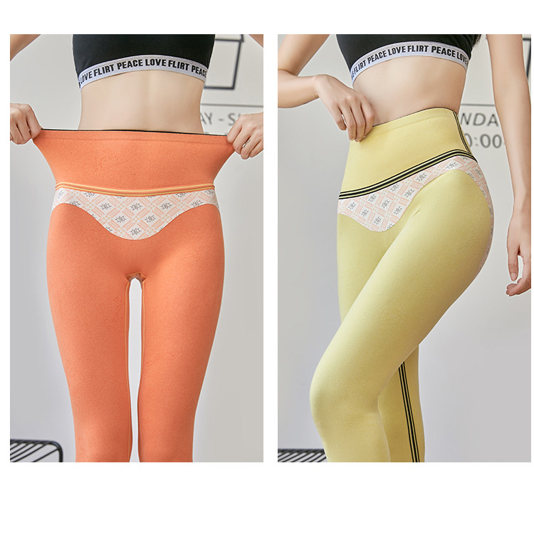 2022 Autumn/Winter new style fleece and thickened cationic fleece high-waisted Barbie pants, yoga pants, leggings for women pic 24