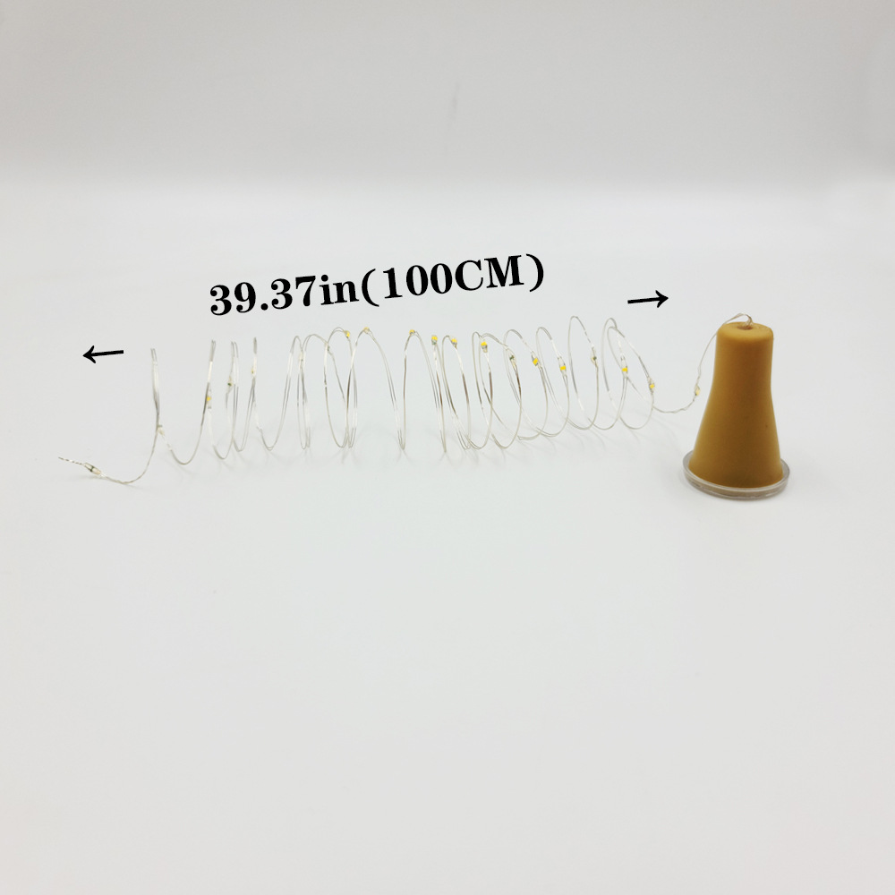 New solar bottle stopper light string with 10 or 20 lights, waterproof Christmas led copper wire light, wine bottle stopper decorative light string pic 3